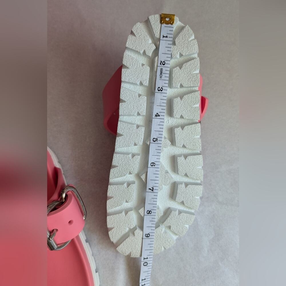 Prada Lug Sole Thong Sandals Flip flops Bubblegum Pink Size 36 US 6 Buckle - Picture 10 of 15
